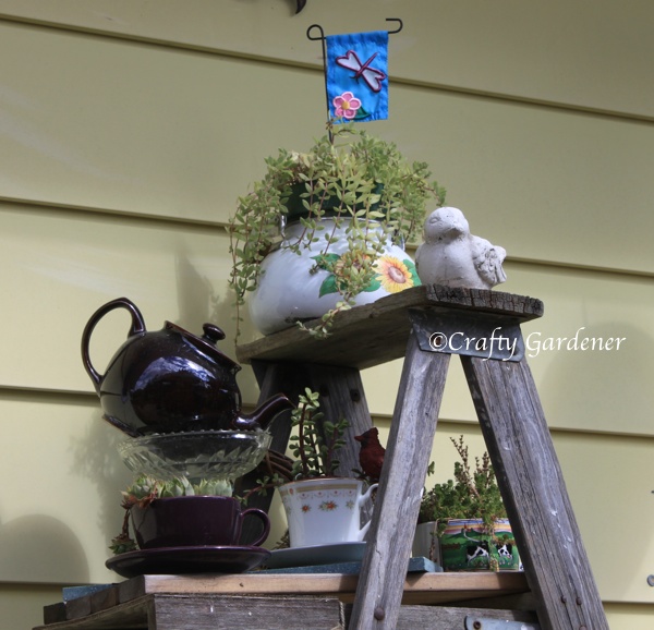 a whimsical cup of tea at craftygardener.ca
