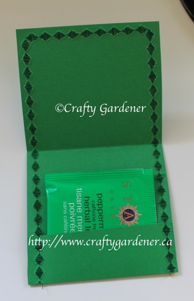 making a friendship tea card at craftygardener.ca