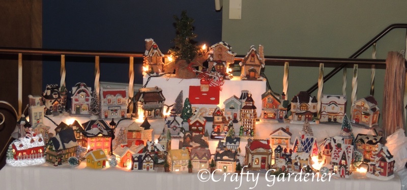 the Christmas village at craftygardener.ca