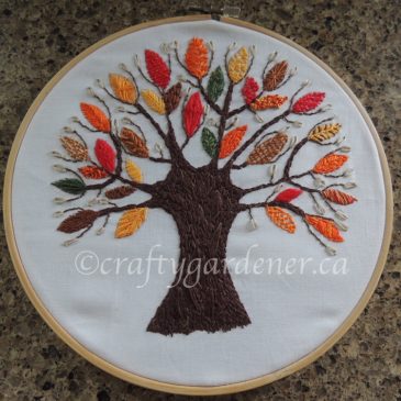 Embroidery:  The Autumn Tree