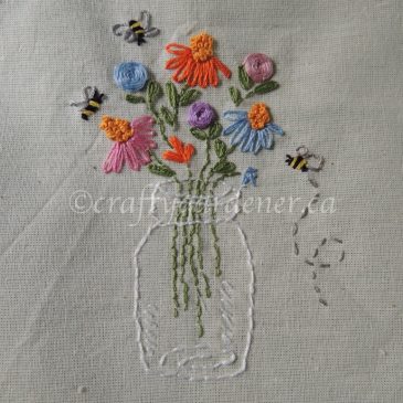 Embroidery: Mason Jar Blooms