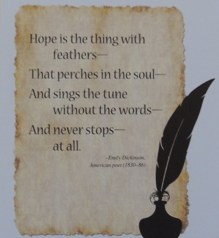 bird saying by Emily Dickinson
