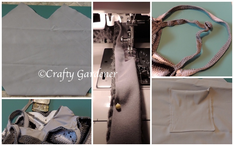 lining the black and grey 'purse'onality tote bag - craftygardener.ca