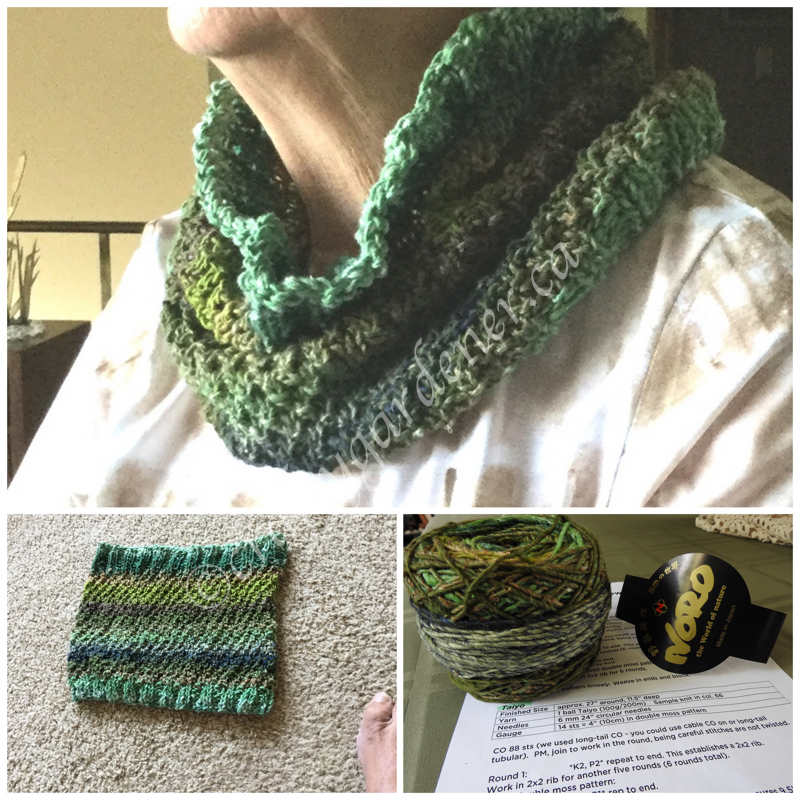 knitted scarves at craftygardener.ca