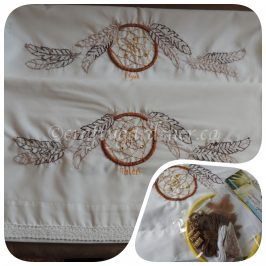 embroidered pillow cases at craftygardener.ca