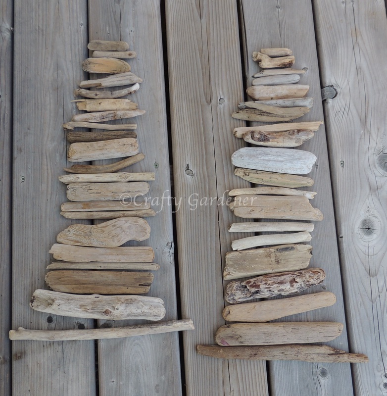 a collection of driftwood at craftygardener.ca