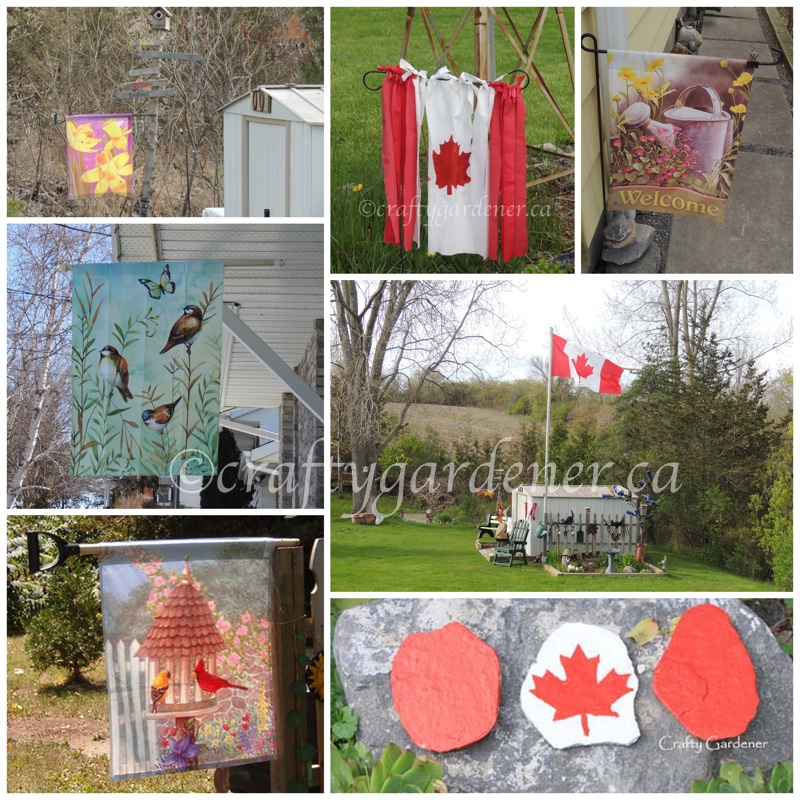 garden flags at craftygardener.ca