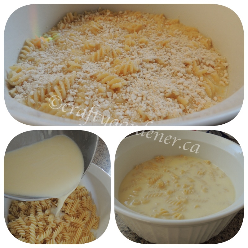 making macaroni & cheese at craftygardener.ca