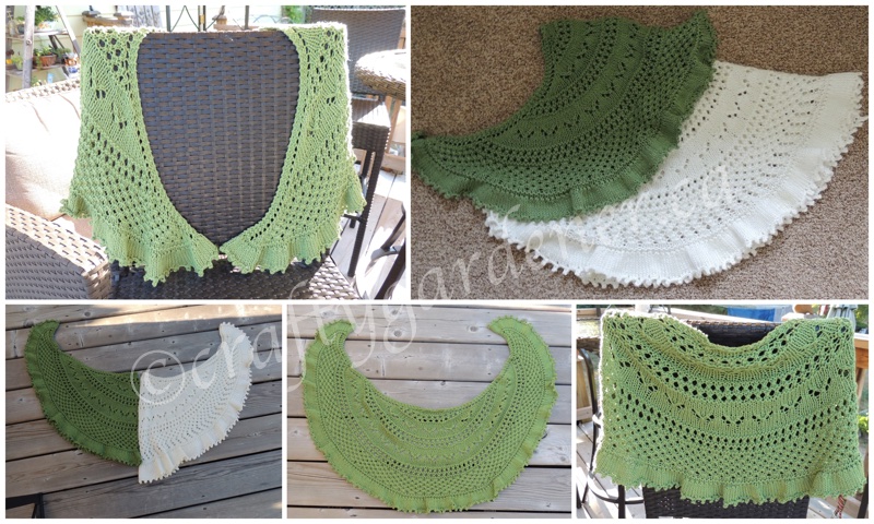 knitted Summer Flies shawl at craftygardener.ca