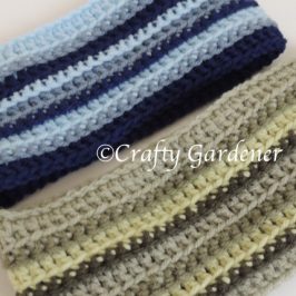 a crochet head wrap from craftygardner.ca
