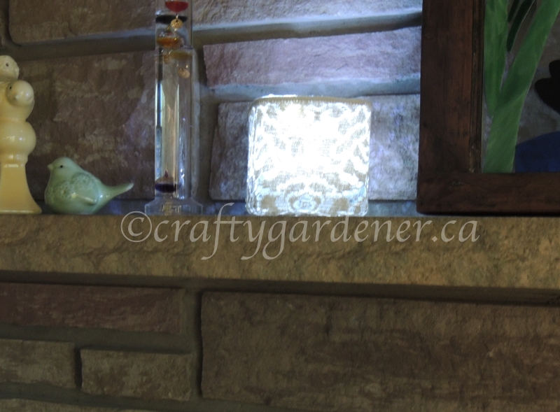 creating a lace lantern at craftygardener.ca