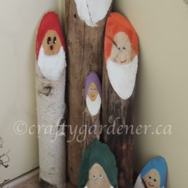 making log gnomes at craftygardener.ca