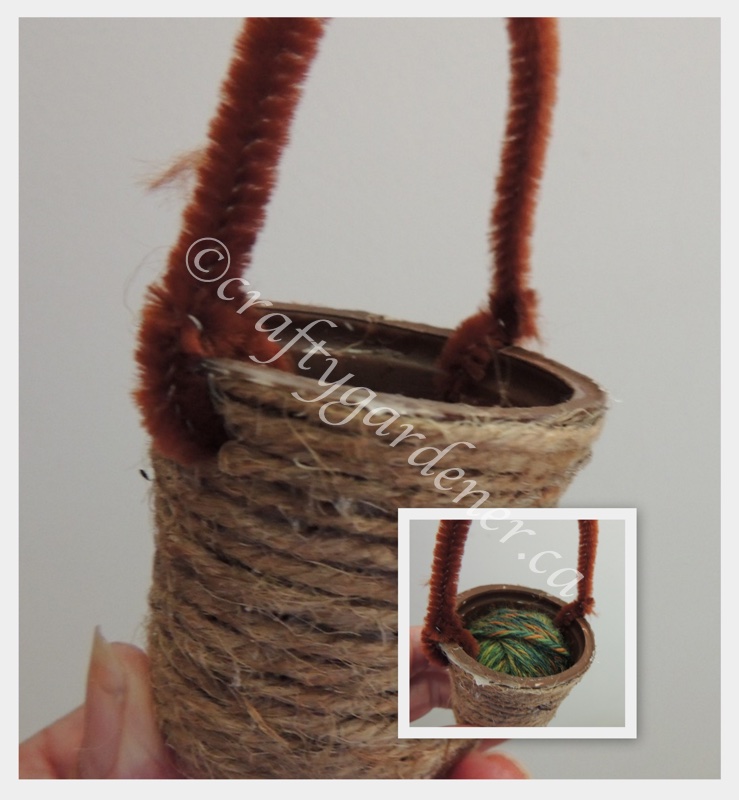 How tomato a min yarn basket at craftygardener.ca