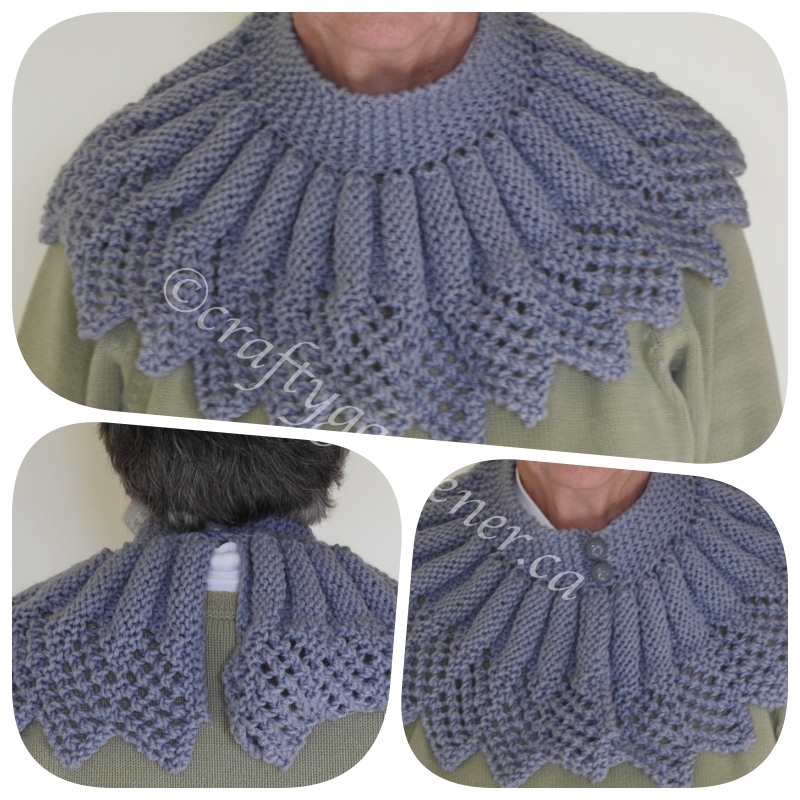 knitted neckwarmer at craftygardener.ca