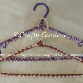 making braided covered coat hangers at craftygardener.ca