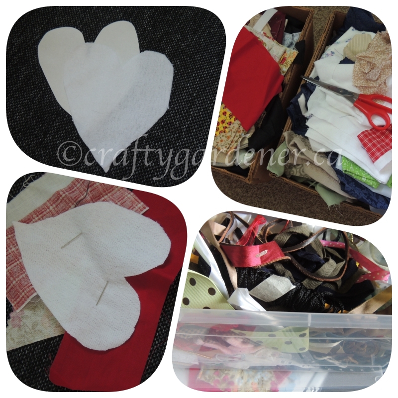making quilted hearts at craftygardener.ca
