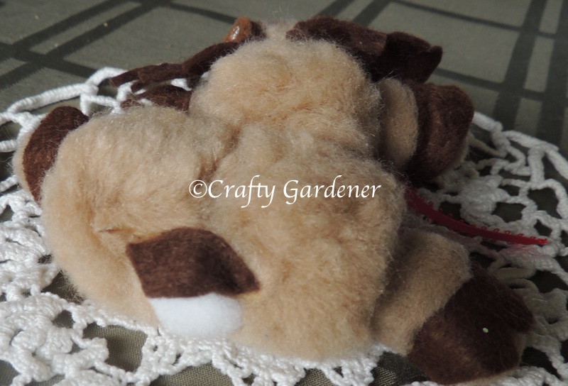 a tuckered out reindeer from craftygardener.ca