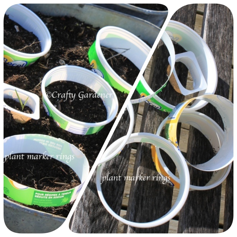 how to make remembe'ring' plant markers at craftygardener.ca