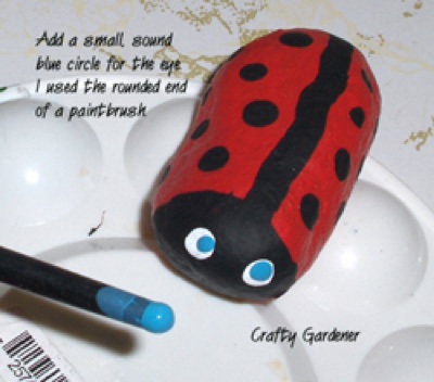 pet rock ladybugs at craftygardener.ca