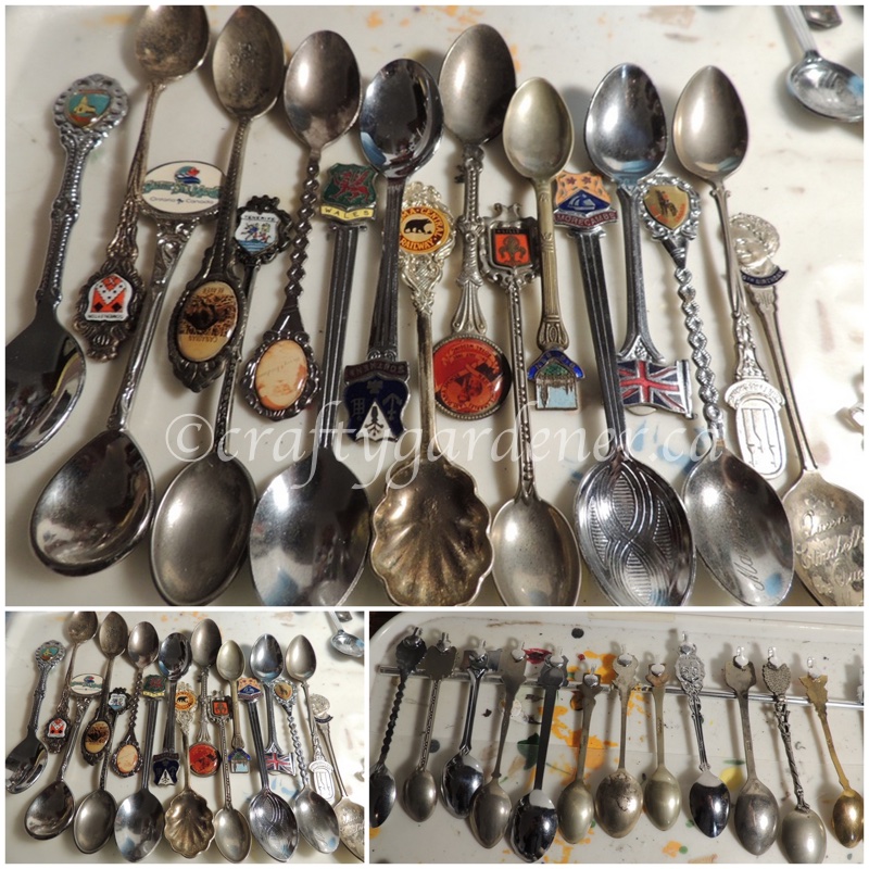 collectible teaspoons at craftygardener.ca