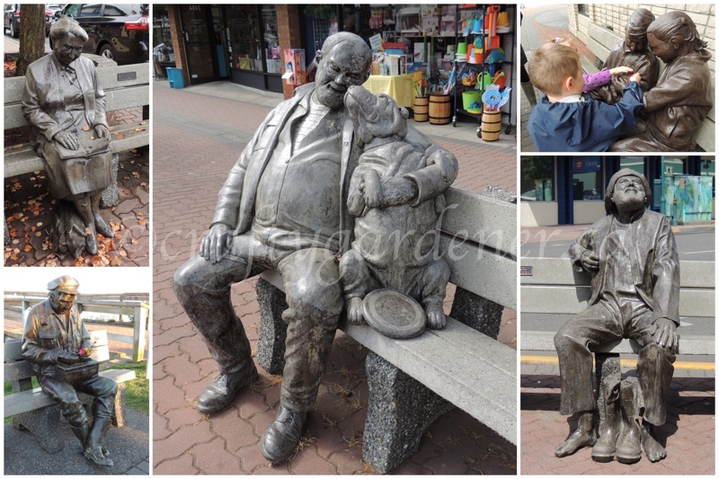 statues in Sidney, British Columbia by craftygardener.ca
