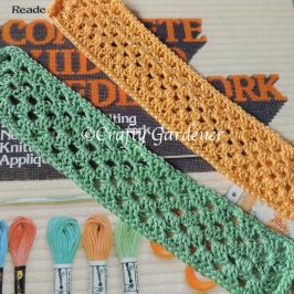 crochet bookmarker at craftygardener.ca