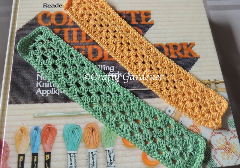 crochet bookmarker at craftygardener.ca