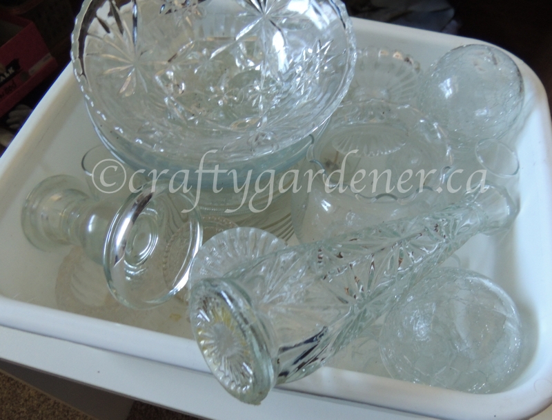 creating glass totems at craftygardener.ca
