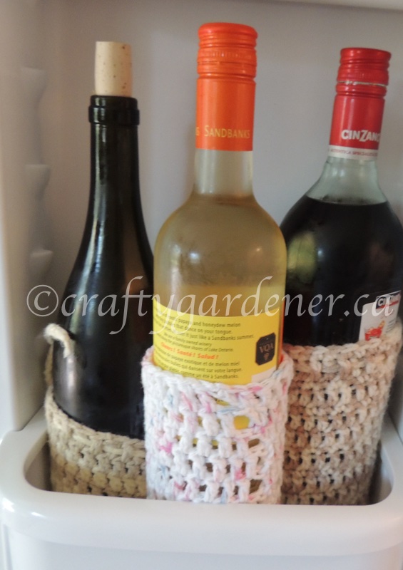 wine bottle cozies at craftygardener.ca