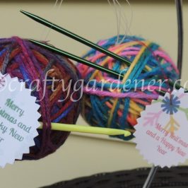 making yarn ball ornaments at craftygardener.ca